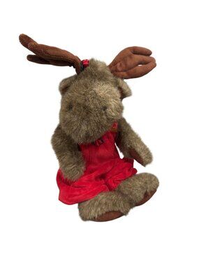 Edwina Boyds Bear Moose Red Velour Outfit 12” Poseable Arms No Tag